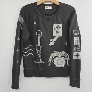 American Giant Sweatshirt Custom Print Gray XS